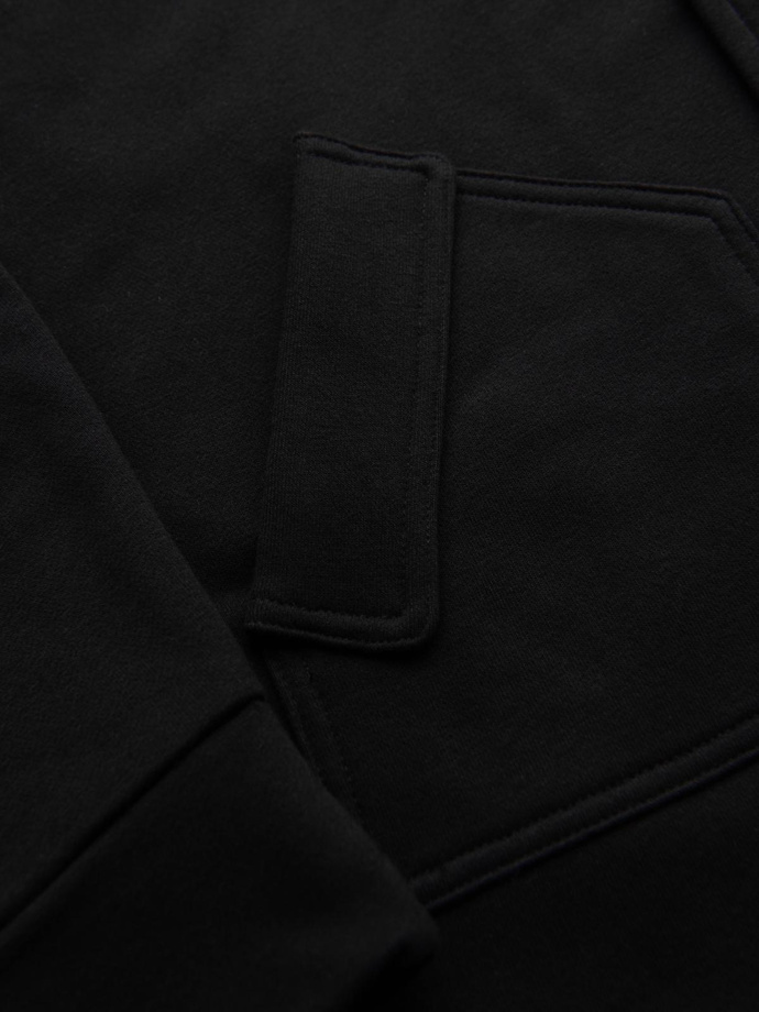 Pánská mikina na knoflíky se stojáčkem - černá V6 OM-SSZP-0240