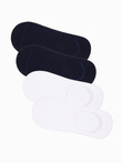 Men's foot socks 4-pack - white and navy OM-SOSS-0104