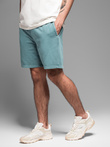 Pantaloni scurți de trening pentru bărbați RELAXED FIT stil athleisure - turcoaz V1 OM-SRWS-0122 