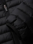Men's classic quilted jacket with pouch option - black V7 OM-JALP-0295