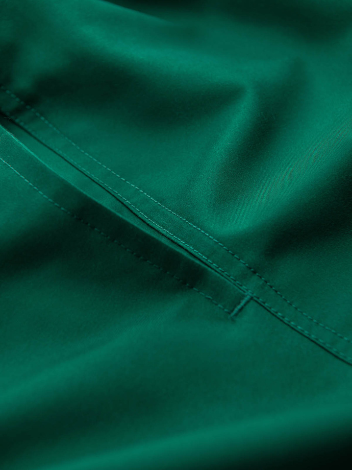 Vyriški dvispalviai dryžuoti maudymosi šortai - tamsiai žali V3 OM-SRBS-0141