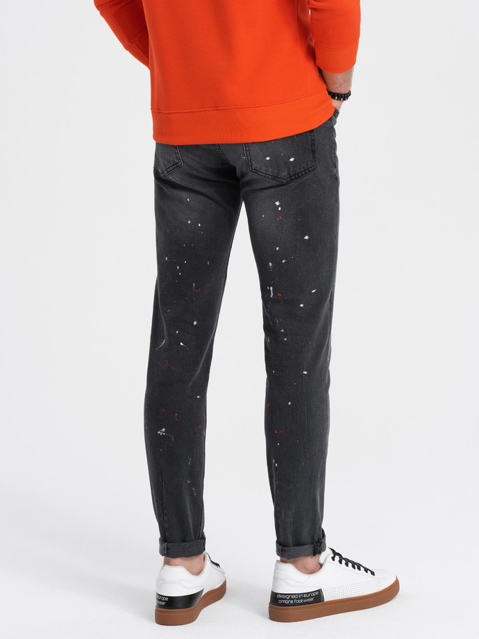 Pantaloni tip barbati SKINNY FIT - negru P1063