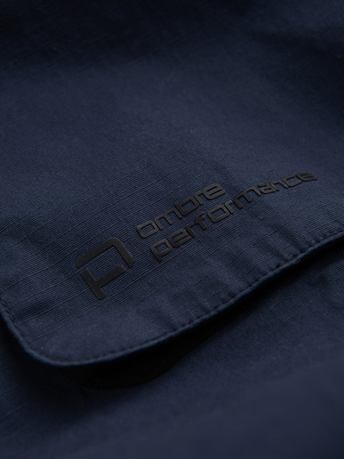 Pánske nohavice JOGGER s cargo vreckami na zips - tmavomodré V5 OM-PAJO-0135