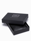 Men's leather wallet - black A608