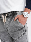 Men's denim shorts - grey W361