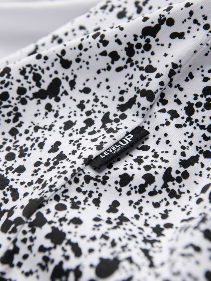 Tricou bărbătesc din bumbac cu imprimeu gradient - alb V1 OM-TSPT-22SS-001