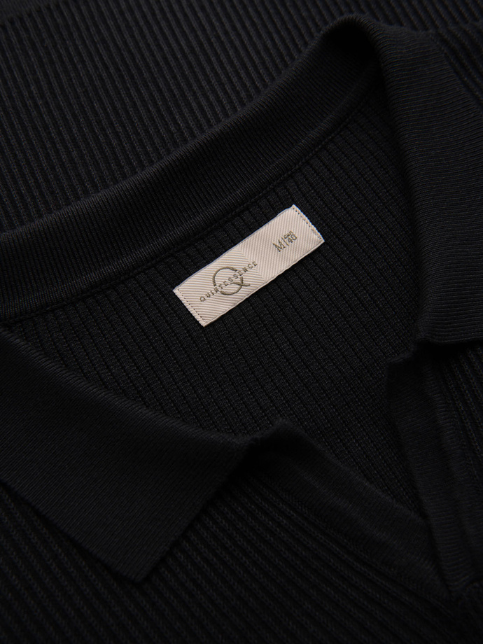 Tricou polo bărbătesc fără nasturi - albastru marin V3 OM-POSS-0110