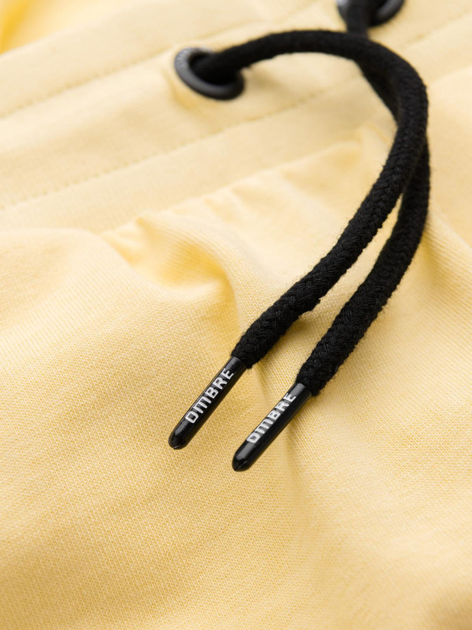 Pantaloni scurți de trening pentru bărbați, cu șnur - galben V1 W359