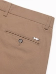 Pánske chino nohavice SLIM FIT - svetlohnedé V2 OM-PACP-0186