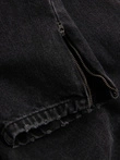 Men's taper fit denim pants with holes - black V2 P1028