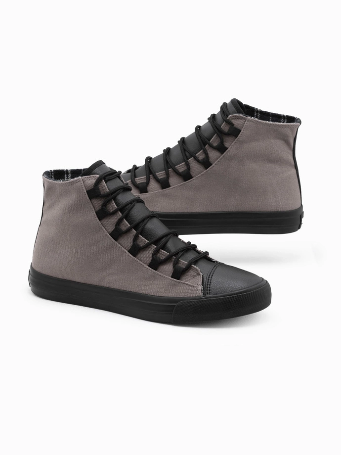 Men's shoes sneakers in combined materials - graphite V8 OM-FOTH-0143