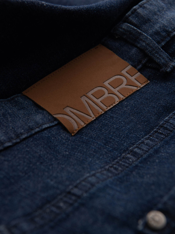 Pánské klasické džínové kalhoty REGULAR FIT - indigo V1 OM-PADP-0152