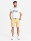 Pantaloni scurți de trening pentru bărbați, cu șnur - galben V1 W359