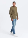 BASIC men's cotton non-stretch sweatshirt - olive V2 OM-SSBN-0159