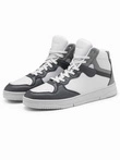 Insulated men's sneaker shoes with high upper - gray V2 OM-FOSH-0139