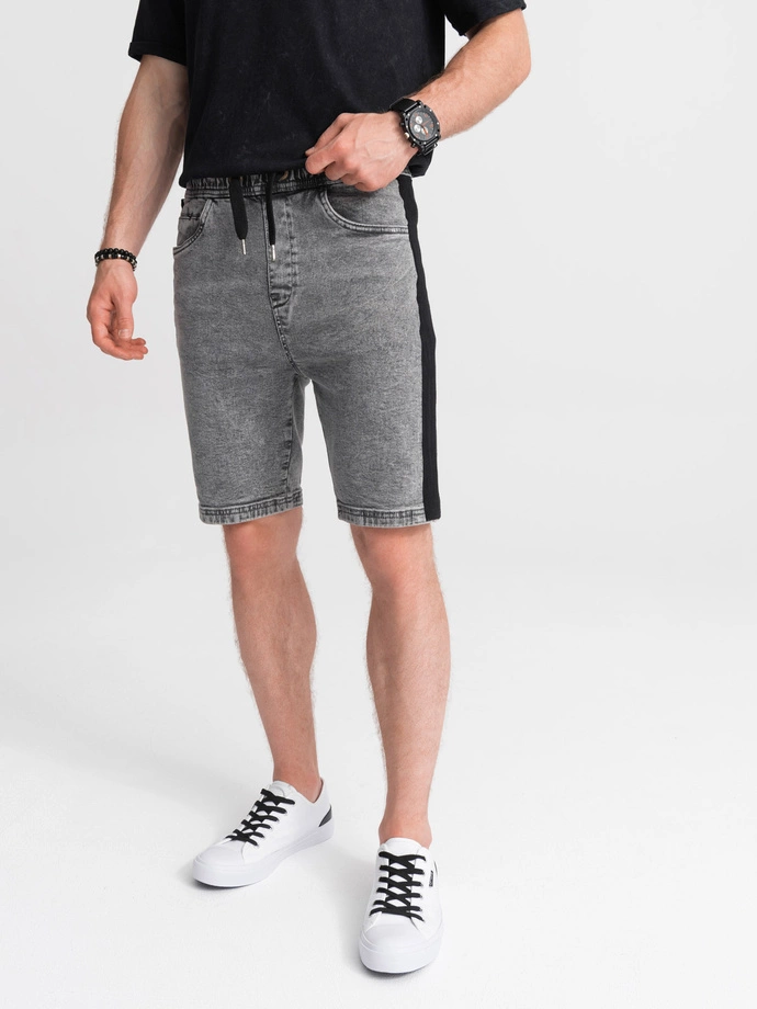 Men's denim shorts - grey W363