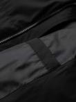 Men's classic long hooded jacket - black V1 OM-JALJ-0269