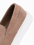 Semibotine slip-on pentru bărbați cu talpă groasă - maro deschis V3 OM-FOCS-0152
