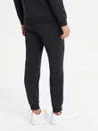 Pantaloni de trening bărbătești din tricot structurat - grafit V5 OM-PASK-0211