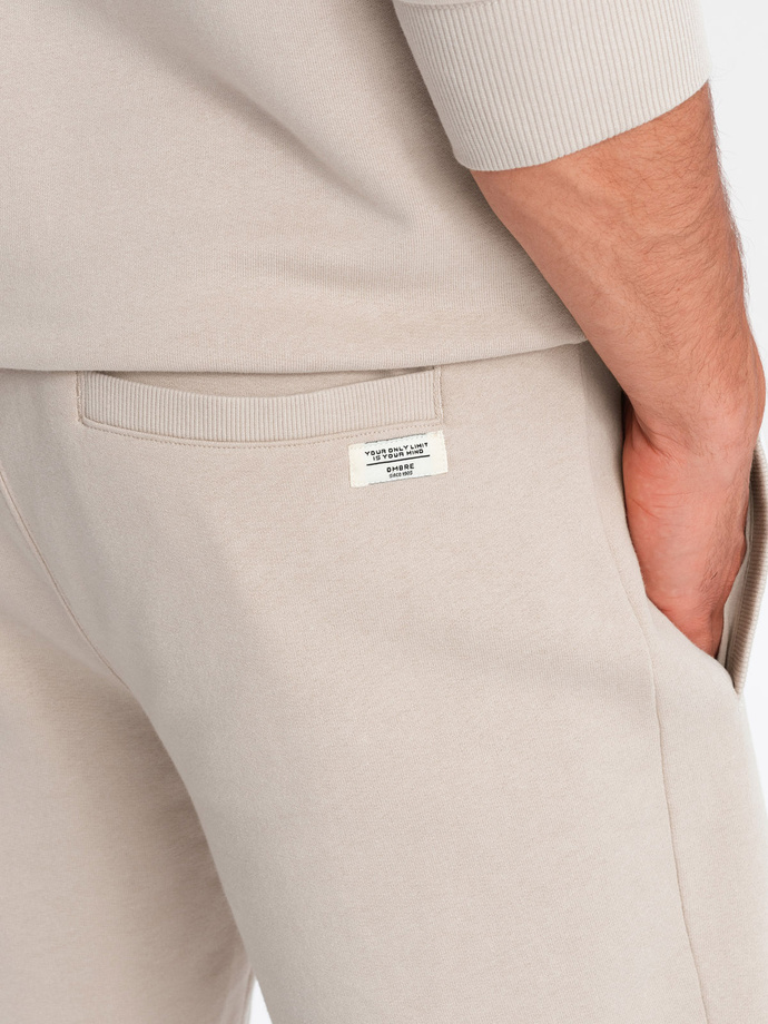 Set trening bărbătesc top kangaroo + pantaloni scurți - cenușă V1 Z75