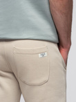 Men's sweatpants with unlined leg - light beige V1 OM-PABS-0206
