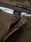 One-color men's shorts with cargo pockets - dark olive V2 OM-SRCG-0133