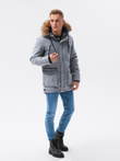 Men's winter jacket - grey C512