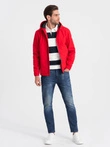 Pánska bunda s fleecovým stredom SOFTSHELL-red V6 OM-JANP-0137