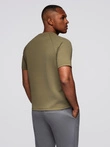 Men's COMFORT FIT T-shirt with raglan sleeves - olive V4 OM-TSCT-0240