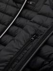 Ultralight men's natural down jacket with stowable pouch - black V1 OM-JALP-0211