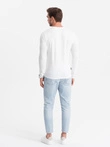 Pánska súprava SLIM FIT s dlhým rukávom, výstrihom do V a logom 2-pack - 2x biela V4 Z103