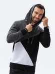 Men's hoodie - dark grey/black B1050