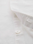 Men's short-sleeved linen-cotton shirt with pocket - broken white V1 OM-SHSS-0167