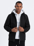 Pánská bunda SOFTSHELL s fleecovým středem - černá V2 OM-JANP-0137