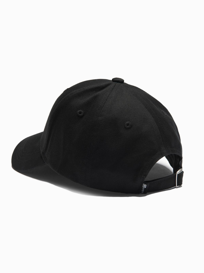 Men's one-color baseball cap - black V1 OM-ACCS-0105
