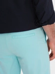 Pantaloni pantaloni scurți chinos pentru bărbați cu întoarcere contrastantă - turcoaz V4 W421