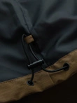 Men's lightweight storm jacket with hood - brown V2 OM-JANP-0191