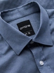 Pánská košile SLIM FIT z dekorativní tkaniny - modrá V1 OM-SHCS-0175