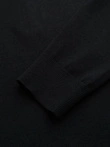 Men's sweater with viscose and spread neckline - black V2 OM-SWZS-0124