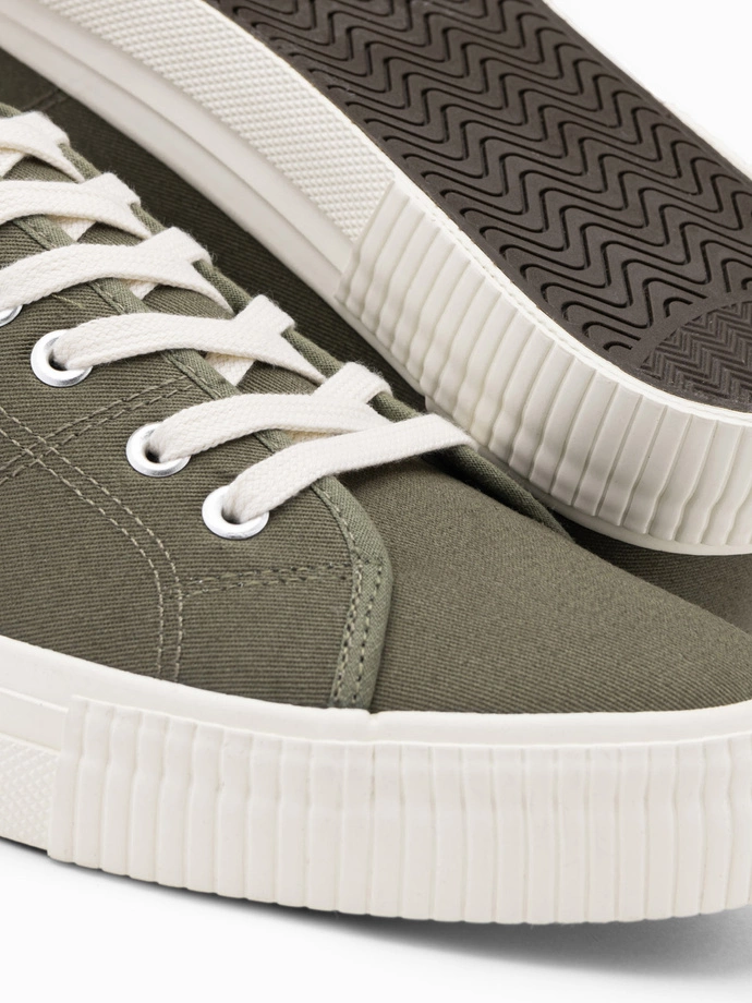 Classic men's BASIC low sneakers - olive V3 OM-FOTL-0145