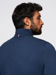 Men's plain turtleneck longsleeve - navy blue V2 OM-LSCL-0130