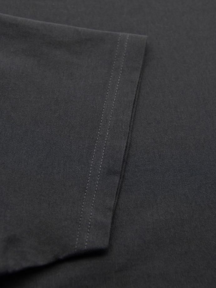 Men's classic cotton BASIC T-shirt - graphite V15 OM-TSBS-0236