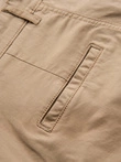 Pánské klasické chino šortky s ohrnutou nohavicí - béžové V11 OM-SRCS-0197