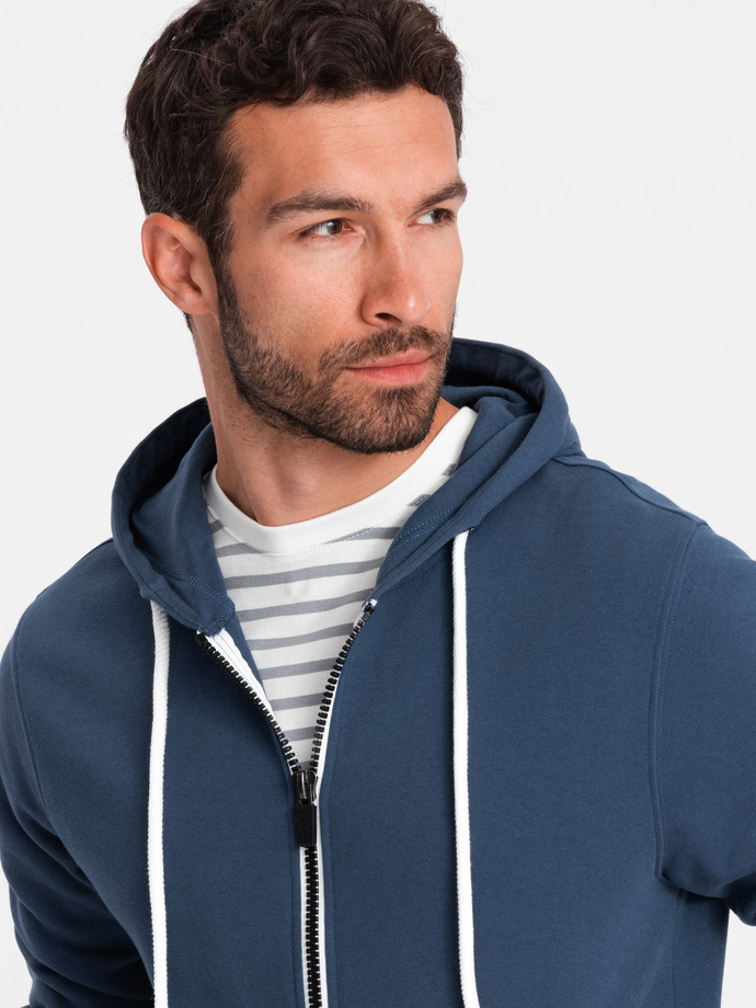 Pánská mikina na zip + šortky - tmavě modrá V4 Z76