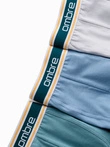 Classic fit men's boxer shorts with decorative elastic waistband - 3-pack mix OM-UNBO-0110