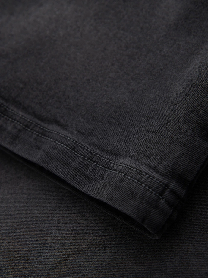 Pánské šortky s elastickým pasem a pracím efektem - šedé V3 OM-SRDS-0192