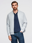 Men's raglan sleeve bomber jacket - light grey V4 OM-JANP-0159