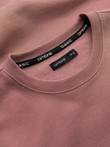 Men's BASIC cotton non-stretch sweatshirt - dark pink V4 OM-SSBN-0159
