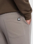 Pantaloni de trening bărbătești din țesătură ottoman - cenușă V4 OM-PASK-0129