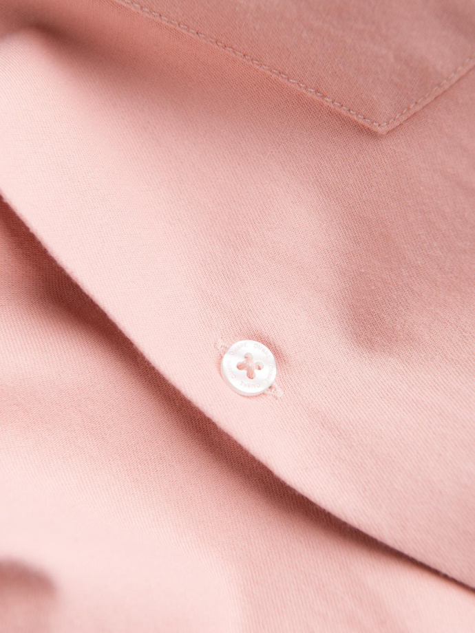 Men's REGULAR FIT shirt with pocket - pink V5 OM-SHCS-0148